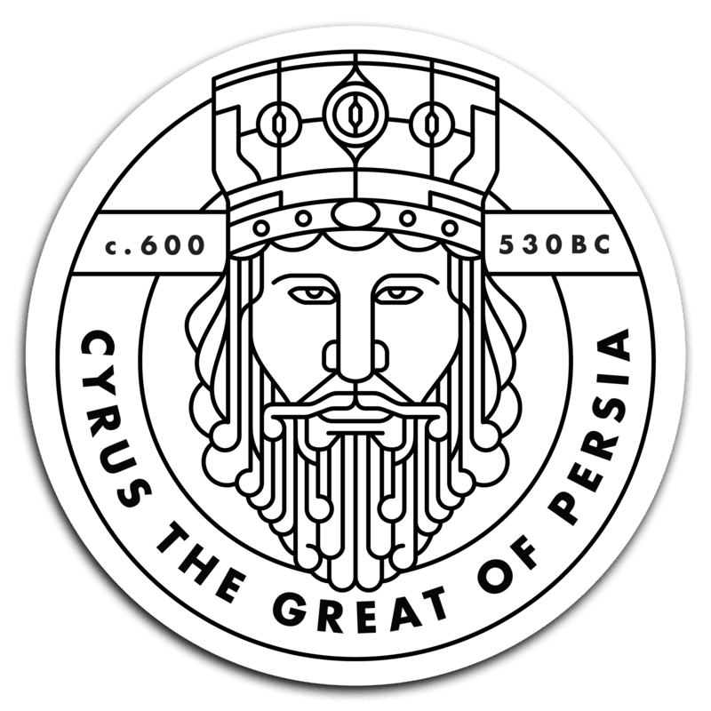 Cyrus the Great Monoline Illustration