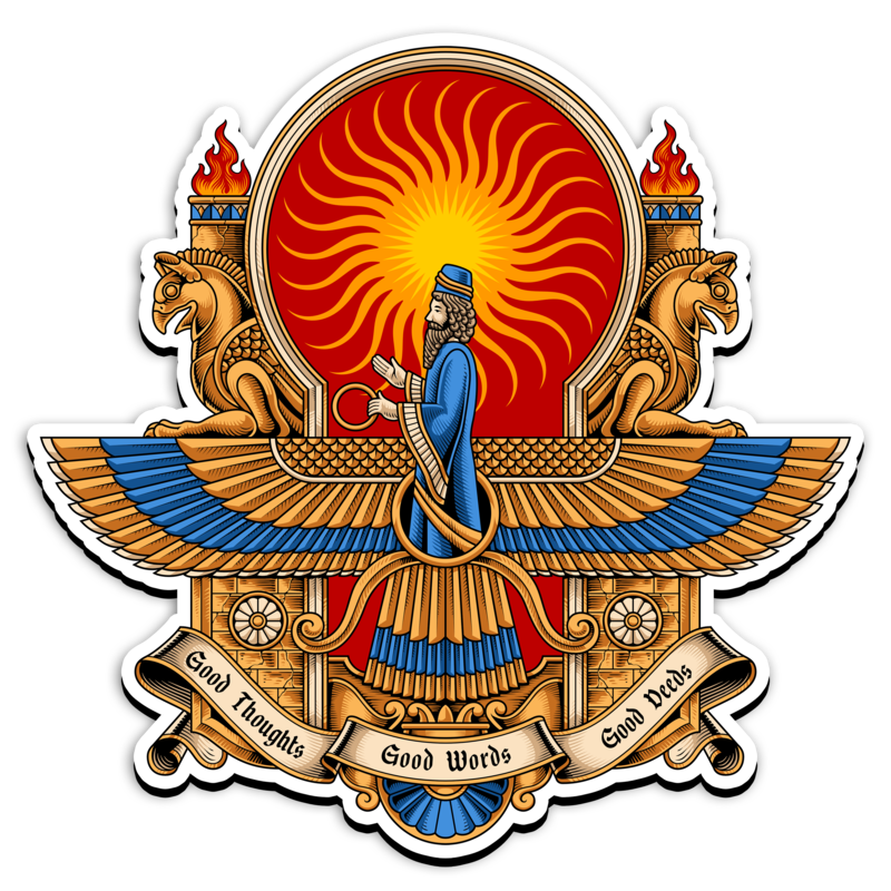 Original Vibrant Faravahar magnet.
