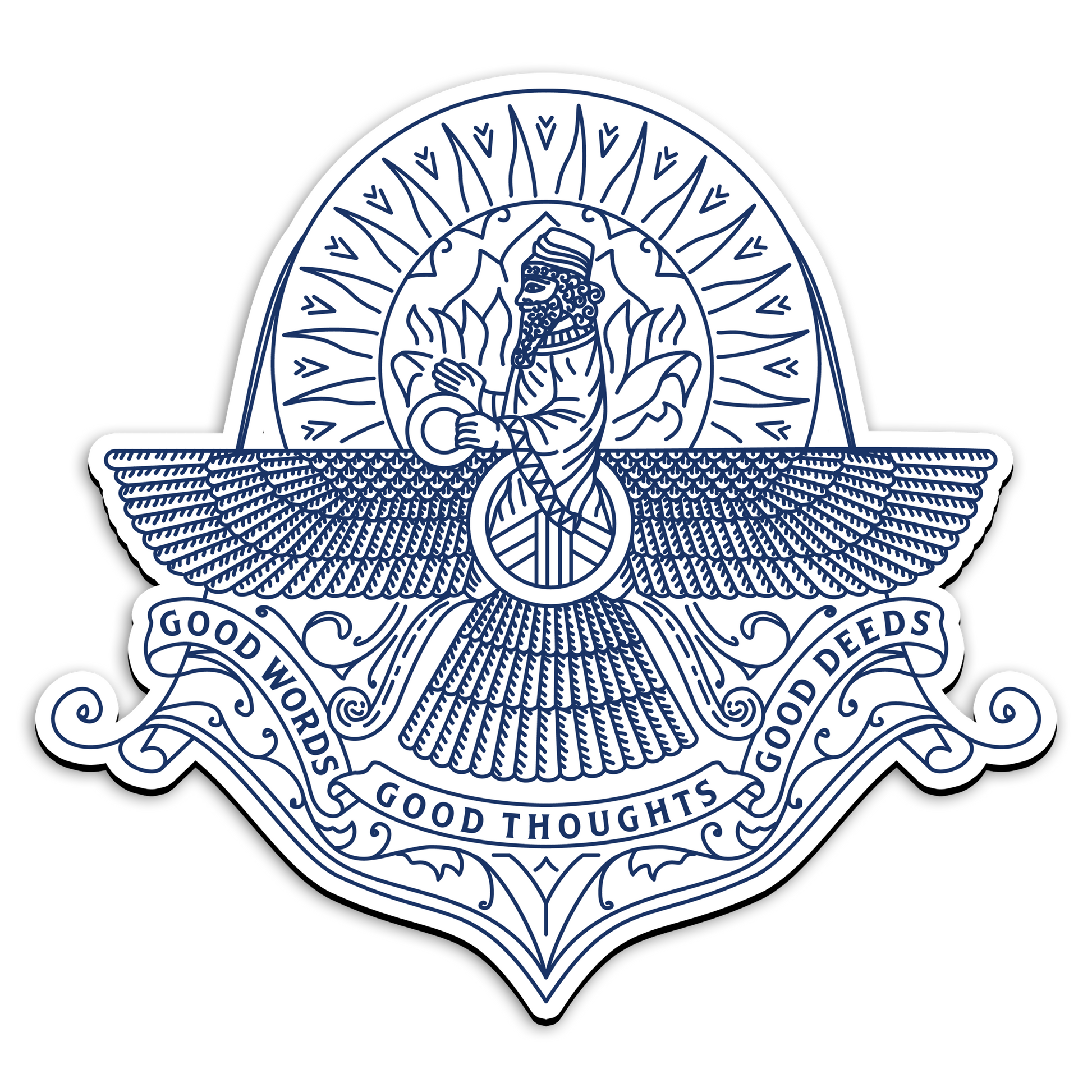 Faravahar Magnet from Persian Sticker Stories